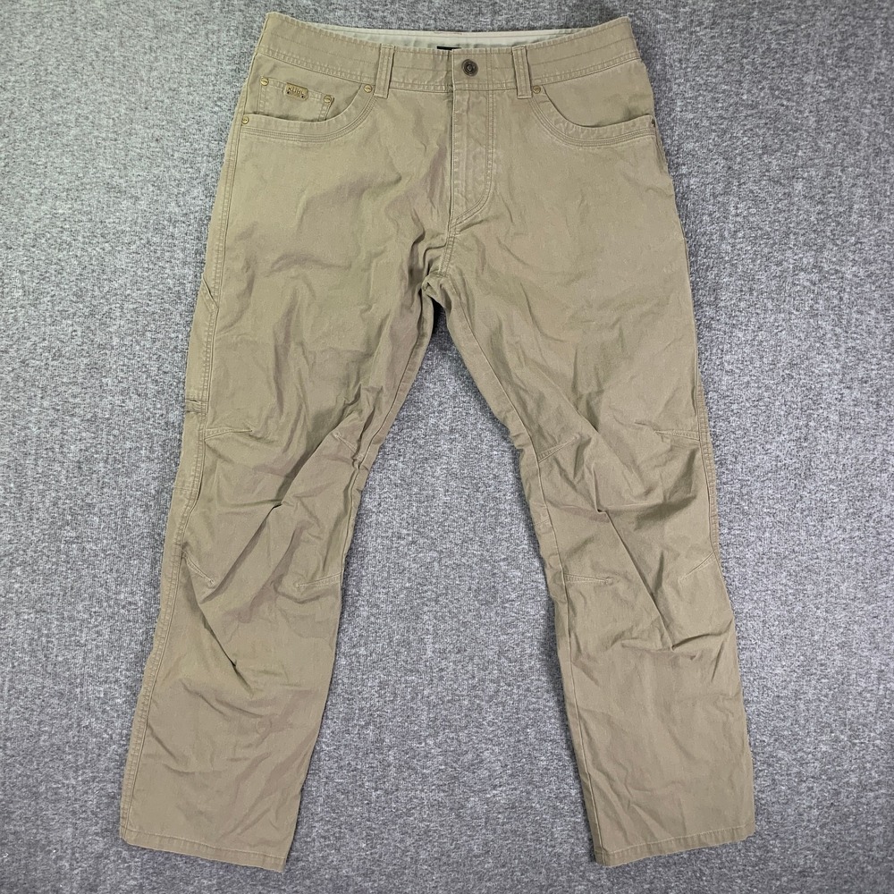 Kuhl Pants Men 36x31 Revolvr Brown Hiking Outdoor Utility Vintage Patina Dye